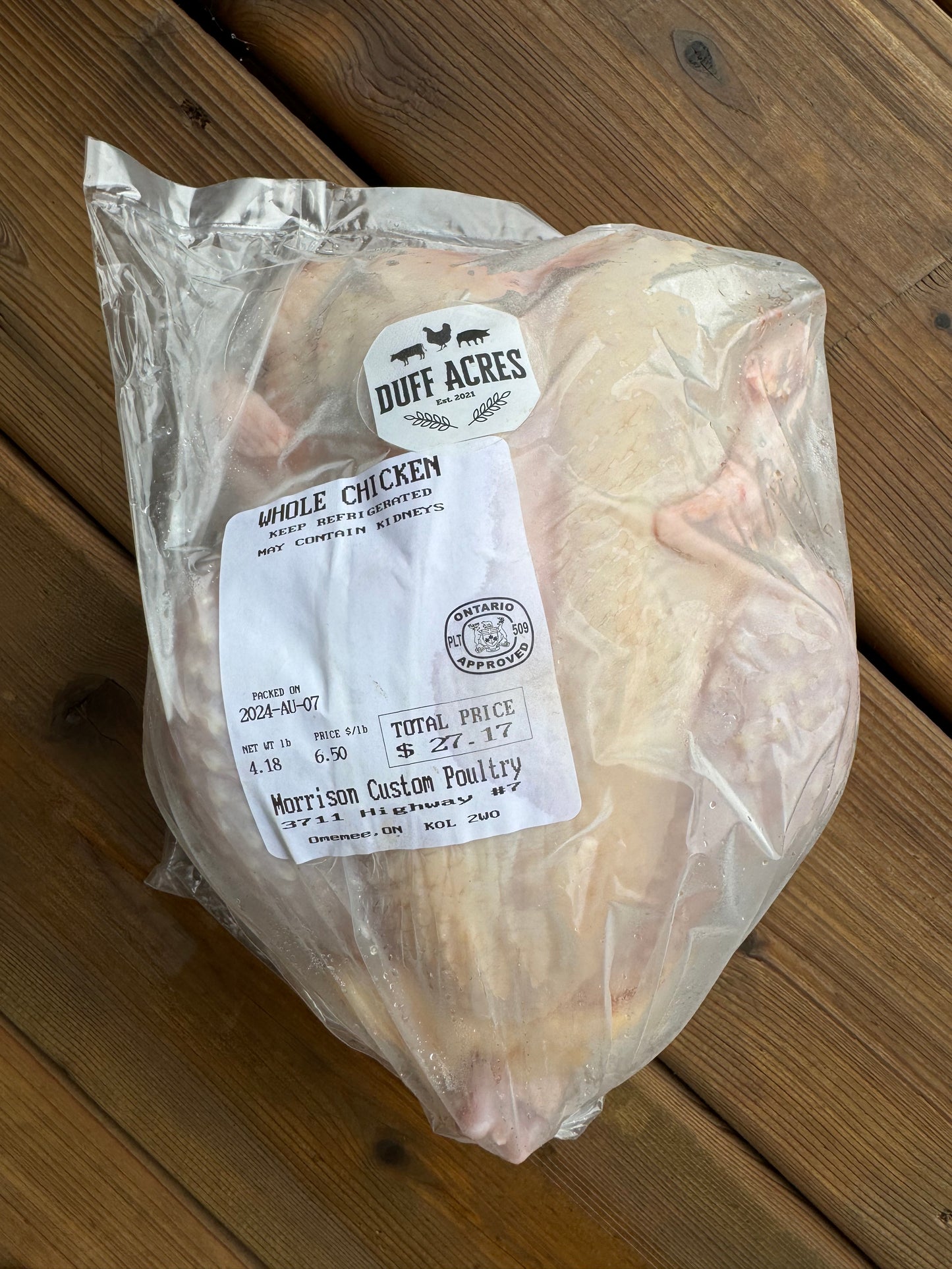 Pasture Raised Whole Chicken