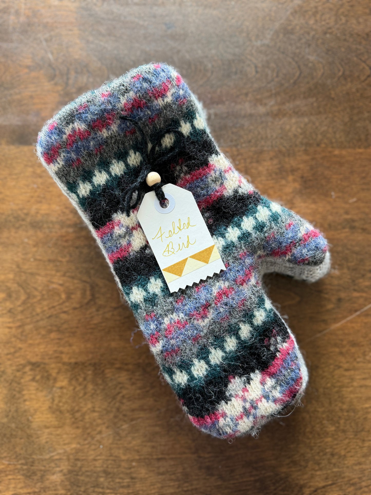 Felted Bird Designs - Felted Wool Mittens