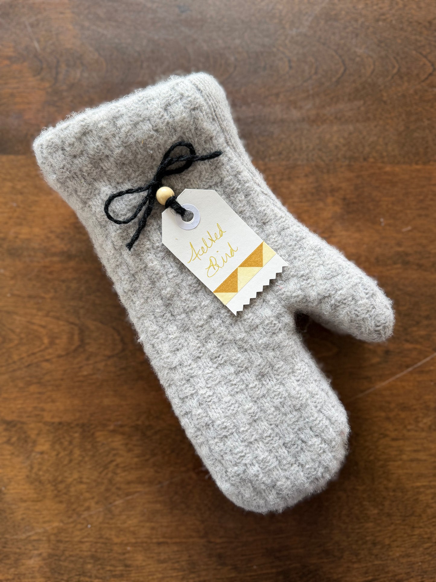 Felted Bird Designs - Felted Wool Mittens